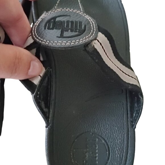 Fitflops Black WALKSTAR Webbing Toe-Post - Picture 10 of 10